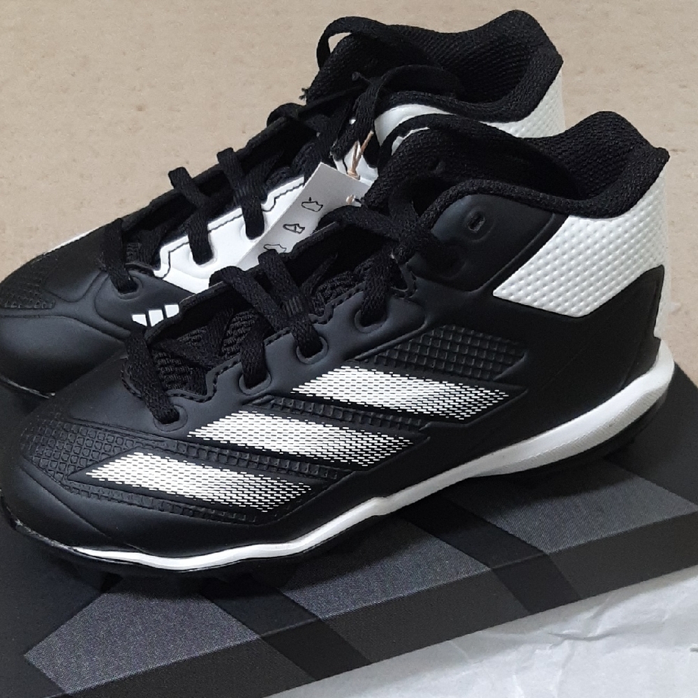 Adidas Black and White baseball Cleats